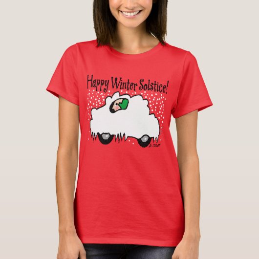 T-SHIRT HEUREUX SOLSTICE HIVER ! - (Devant)