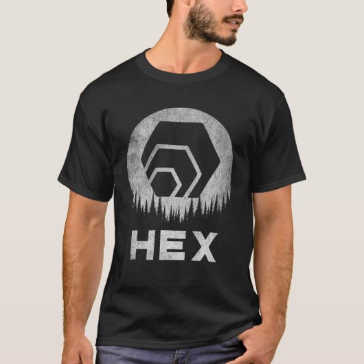T-shirt HEX Coin HEX À La Lune Jeton Crypto Cryptocurren (Devant)