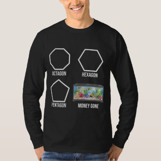 T-shirt Hexagon Octagon Argent Partis Aquarium Fish Tank