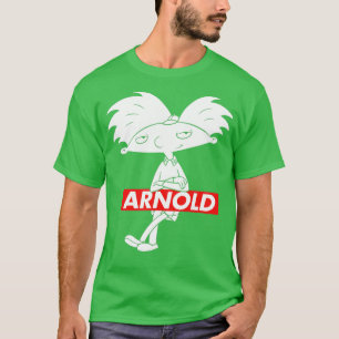 T-shirt Hey Arnold En Boîte Rouge Arnold Poser Avec Des Cr