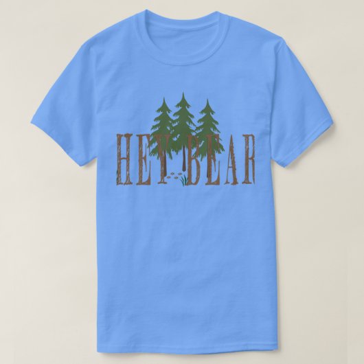 T-shirt Hey Bear camping à manches longues (Design devant)