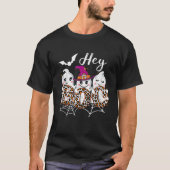 T-shirt Hey Boo Cute Halloween Ghost Witch Hallowee tendan (Devant)