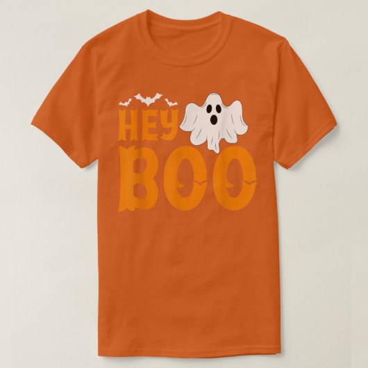 T-shirt Hey Boo Funny Halloween Pun Ghost Éffrayant Toddle (Design devant)