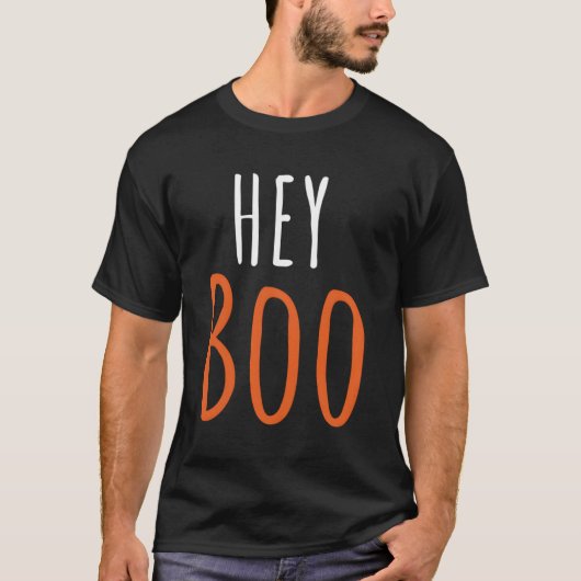 T-shirt Hey Boo Halloween Ghost Boo (Devant)