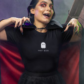 T-shirt Hey Boo Halloween | Ghost Moderne Minimaliste Cute