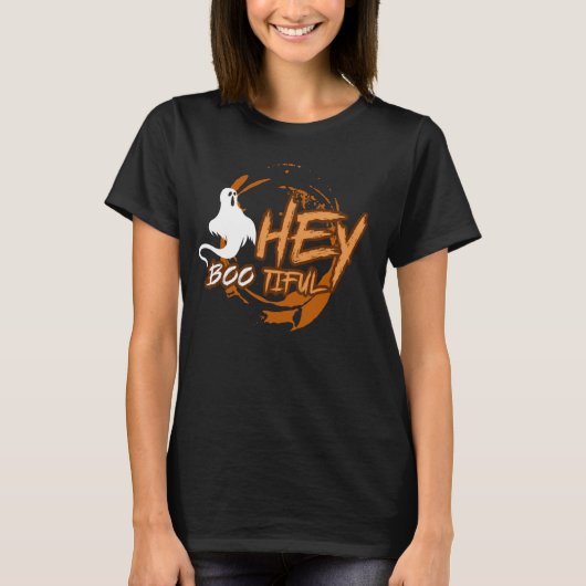 T-shirt Hey boo-tiful - Halloween Ghost (Devant)