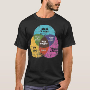 T-shirt Hey Buddy Funny Chien combat enfants math Venn Log