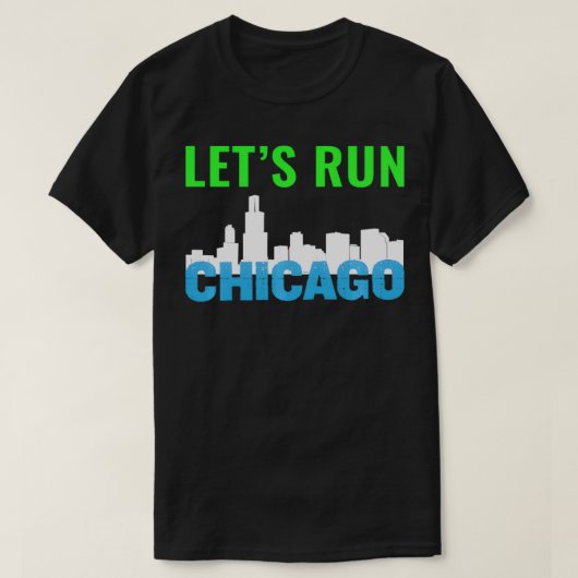 T-shirt Hey Chicago Offrons un beau cadeau pour la course  (Design devant)