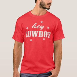 T-shirt Hey Cowboy Pays Western Boho Graphisme Novelty Qu