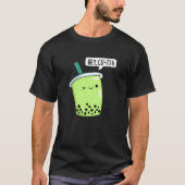 T-shirt Hey Cu Tea Drôle Boba Tea Pun Dark BG (Devant)