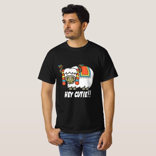 T-shirt Hey cuties com classique (Devant entier)