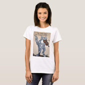 T-shirt "Hey, Diddle Diddle, le chat et la brosse" (Devant entier)
