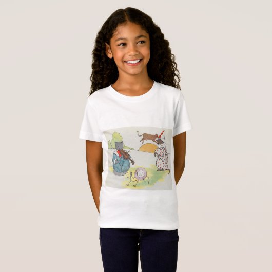 T-Shirt Hey Diddle Diddle The Cat and Fiddle Rhyme (Devant entier)