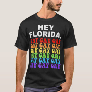 T-shirt Hey Florida Dites Gay LGBTQ Rainbow Pride