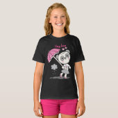 T-shirt Hey Love Panda Funny Mignonne fille (Devant entier)