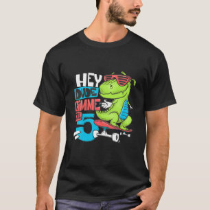 T-shirt Hey Mec Gimme Le 5 Drôle T-Rex Dinosaur Skateboa