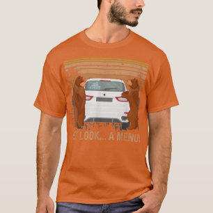 T-shirt Hey Regardez Un Menu Drôle Camping Camper Vintage 