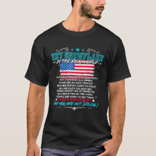 T-shirt Hey Snowflake Dans Le Monde Réel Vétérinaire P Mil