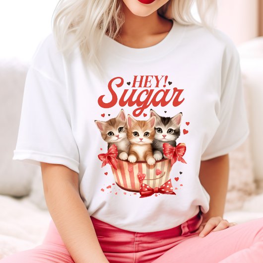 T-shirt Hey Sugar Valentine Kittens