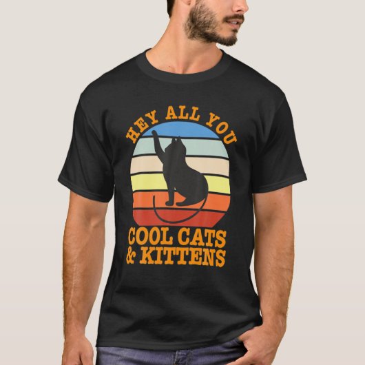 T-shirt Hey Tous Vous Cool Chats Et Chatons (Devant)