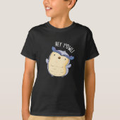 T-shirt Hey Y'Owl Funny Owl Pun Pun Dark BG (Devant)