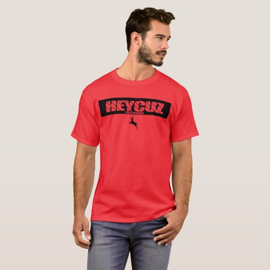 T-shirt HeyCuz Conception de blocs extérieurs avec cerf (Devant entier)