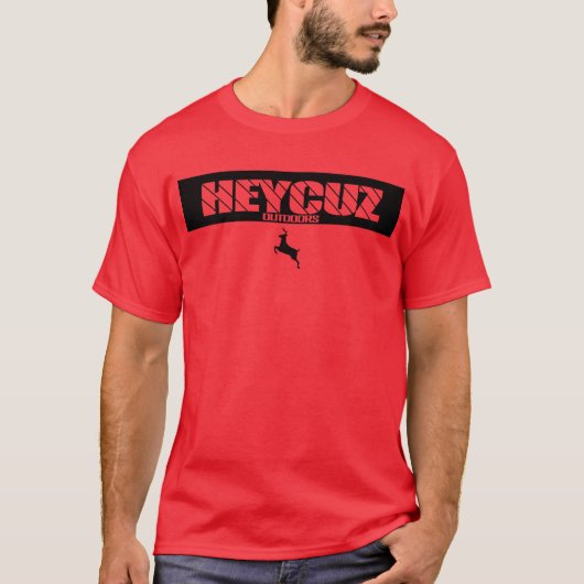 T-shirt HeyCuz Conception de blocs extérieurs avec cerf (Devant)