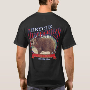 T-shirt HeyCuz Outdoors Wild Hog Design