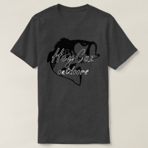T-shirt HeyCuz Poisson extérieur noir et blanc