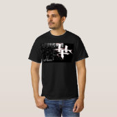 T-shirt HF Hostile Frequency to the side over grey grid (Devant entier)