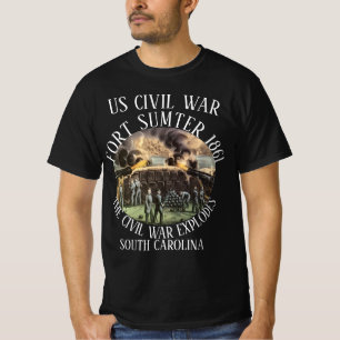 T-SHIRT HG FORT SUMTER GUERRE DE SÉCESSION AMÉRICAINE CARO