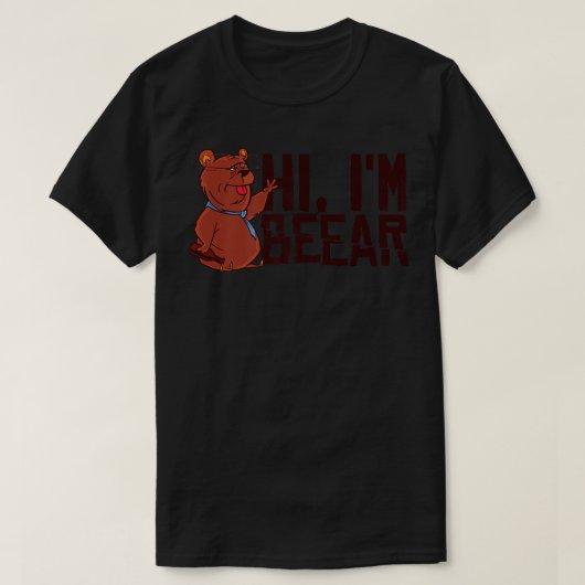 T-shirt Hi, I'm Beear Drunk Bear Funny Animal Premium  (Design devant)