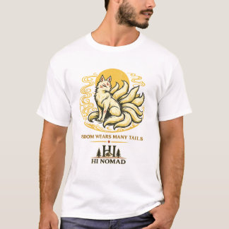 T-shirt HI NOMAD – Esprit Kitsune | Renard à neuf queues j