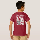 T-shirt "Hi" Zebra Black/White Stripes Abstrait tendance (Dos entier)
