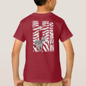 T-shirt "Hi" Zebra Black/White Stripes Abstrait tendance (Dos)