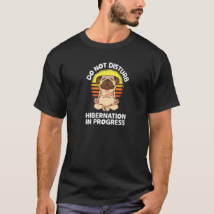 T-shirt Hibernation J'hiberne Yoga de chien vintage Déten