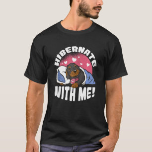 T-shirt Hiberner Avec Moi Sleepy Dachshund Puppy Zip