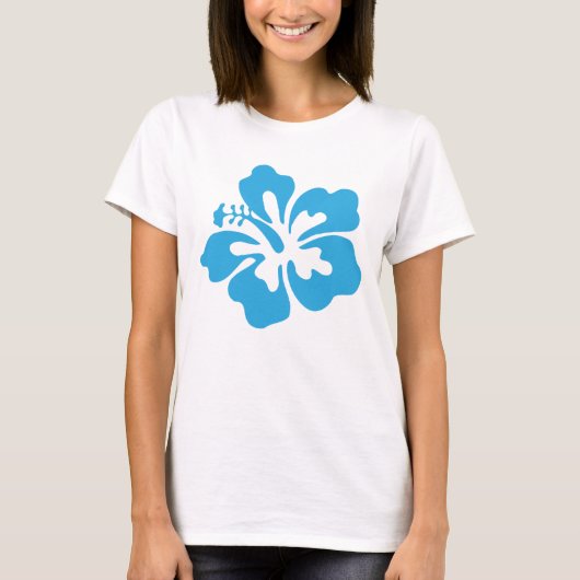 T-shirt Hibiscus bleu (Devant)