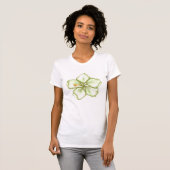 T-shirt Hibiscus & dentelle BLANC (Devant entier)