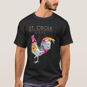 T-shirt Hibiscus Fleur SCroix Usvi Amoureux du poulet Souv