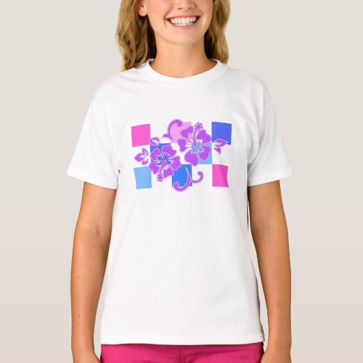 T-shirt Hibiscus Hawaiian Floral (Devant)