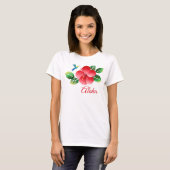 T-shirt Hibiscus Hawaiian Tropical Floral (Devant entier)