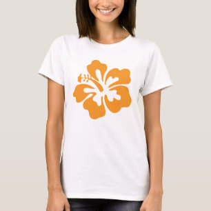 T-shirt Hibiscus orange