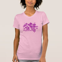 Hibiscus Pareau Floral hawaïen en violet pour Tee