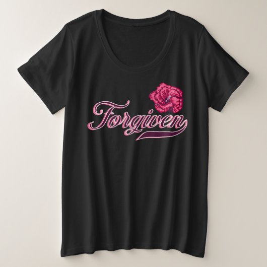T-shirt Hibiscus Plus Taille Pardonnée (Design devant)