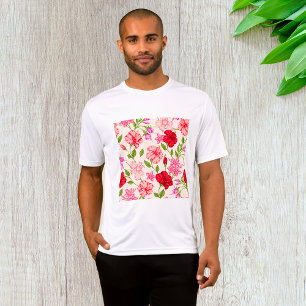 T-shirt Hibiscus tropicaux et Plumeria motif floral