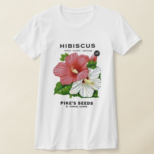 T-shirt Hibiscus Vintage Seed Packet (Poser)