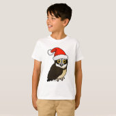 T-shirt Hibou à lunettes de Père Noël (Devant entier)