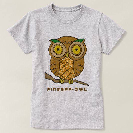T-shirt hibou-ananas (Design devant)