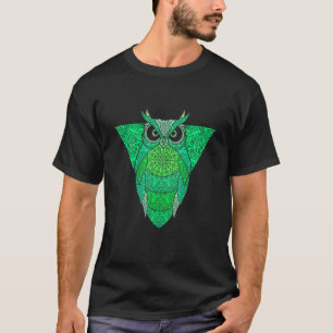 T-shirt Hibou avec Kunst de polygone de triangle géométriq